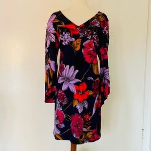 Trina Turk Women's Cheers V Neck Bell Sleeve Dress